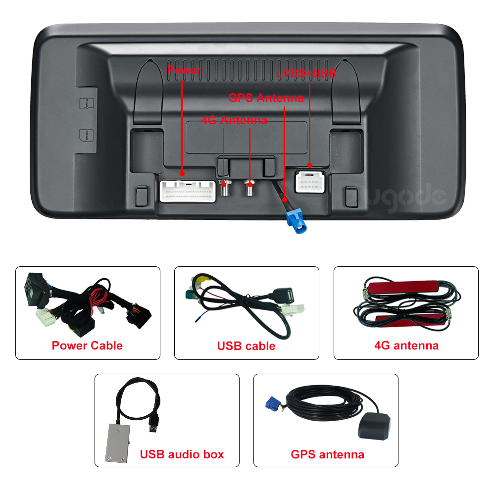 Ugode 12.3 Android Screen Upgrade Multimedia Mercedes Benz C 2007-2010 W204